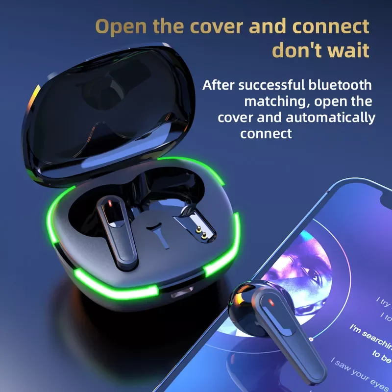 2024 New Pro60 Bt V5.1 TWS Gaming Earbuds Low Latency Wireless In Ear Earphones Gamer Audifonos Auricular Inalambricos