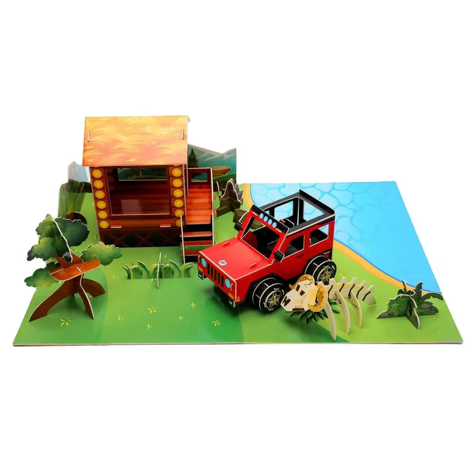 Hot Selling Wood Puzzle children Kids Learning Montessori Educational Toys Wooden 3D Jigsaw Puzzle