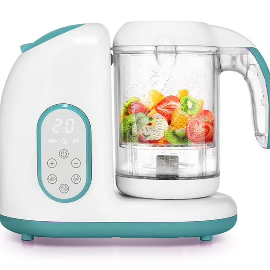 Multifunctional Baby Food Blender Timer Sterilizer Function 4 in 1 Digital Baby Food Maker Household LCD Baby Food Processor