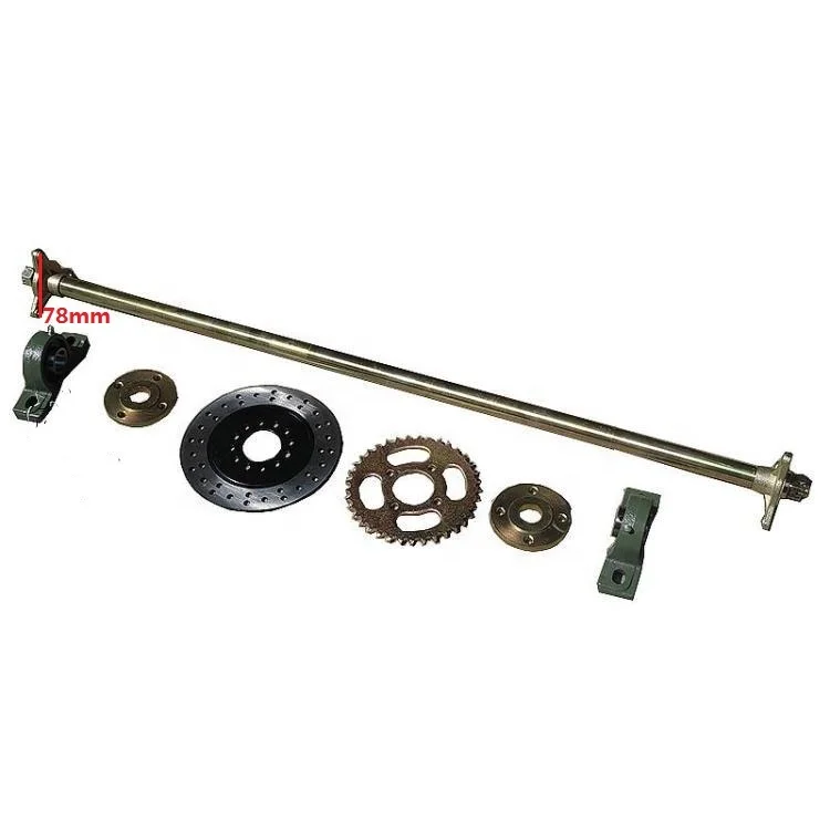 KARTING GO KART 110/78MM Frange Motorcycle Rear Axle With Sprocket Disc Rotor