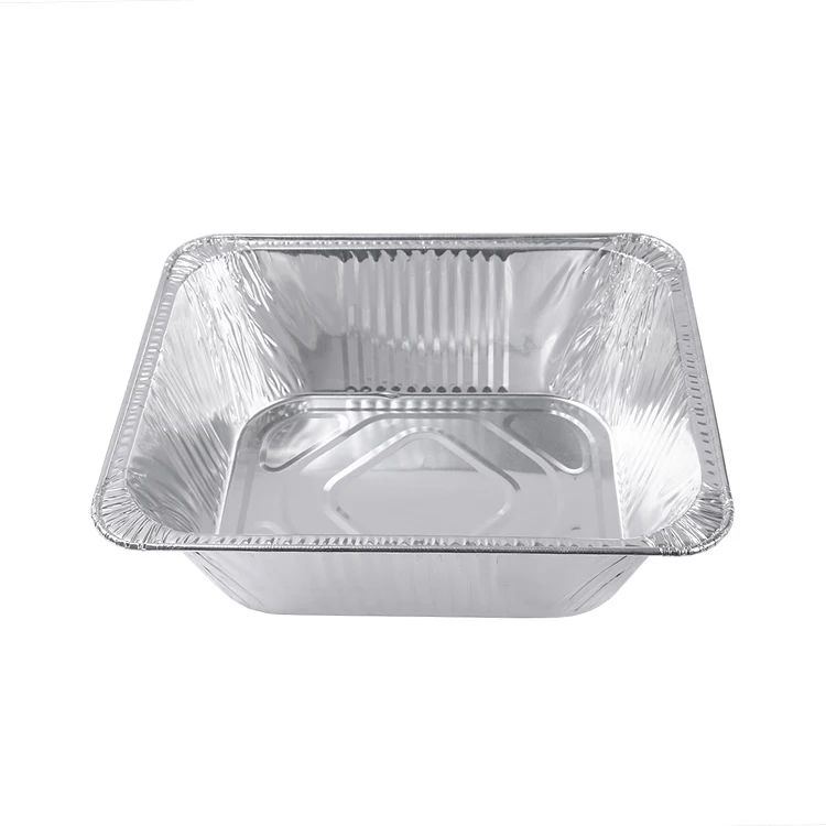 Полуразмерный поднос из фольги с крышками одноразовый алюминиевый для выпечки
