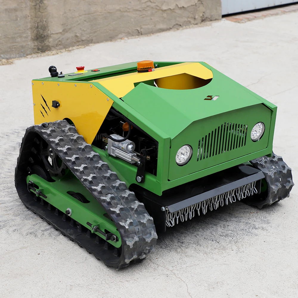 Electric-start Remote Control Lawn Mower Mini Rc Robot Lawn Mower With Snow Plow Attachments