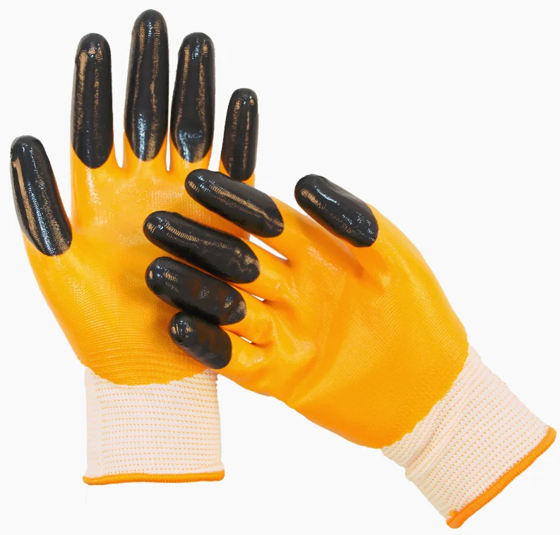 Quality Assurance Nitrile Working Finger Strengthen Gloves