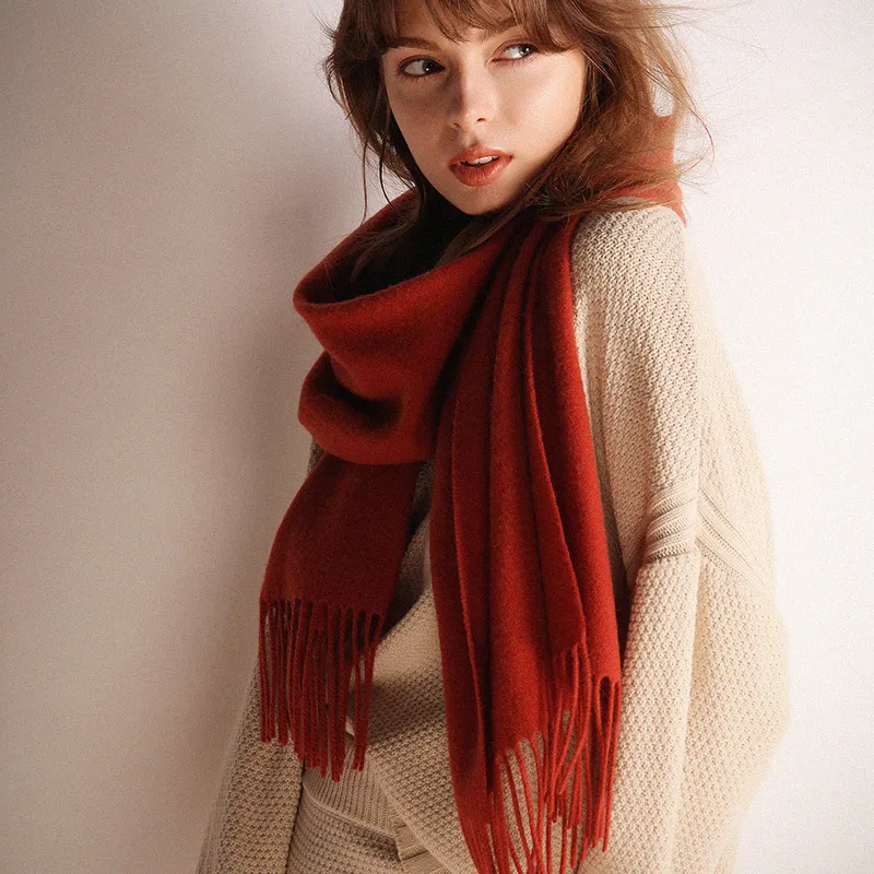 Wholesale Blanket Black Pashmina Scarves Custom Logo Women Winter Scarf White Cashmere Factory Fashion Scarfs For Acrylic