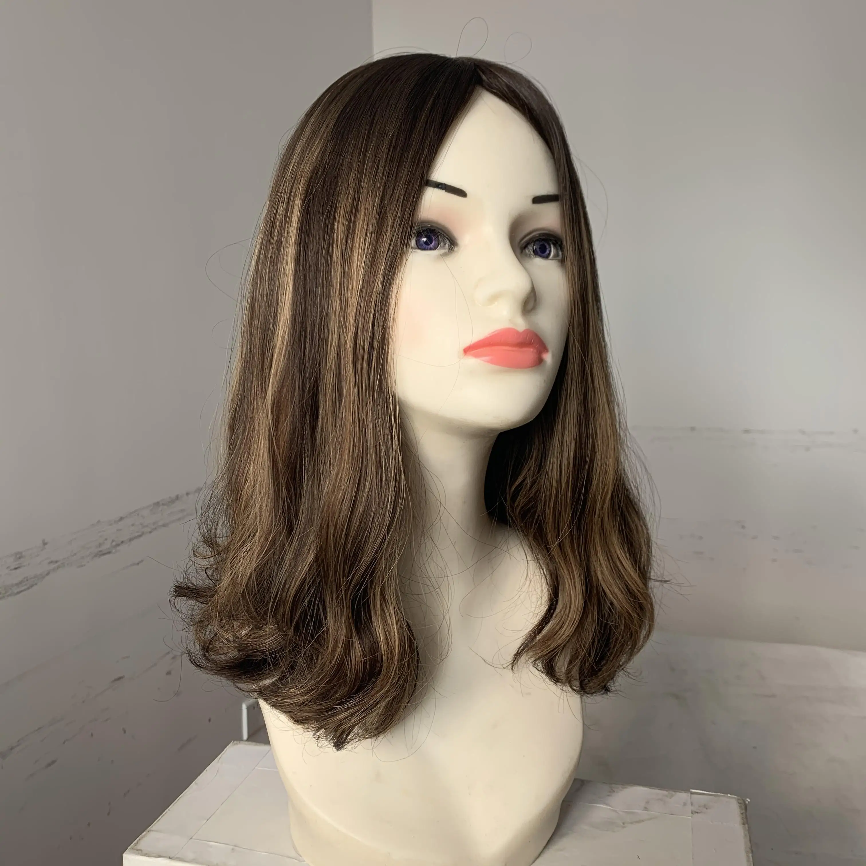 Factory Direct Custom European Jewish Kosher Wigs Virgin Hair Multicolor short wave hair full lace wigs for woman