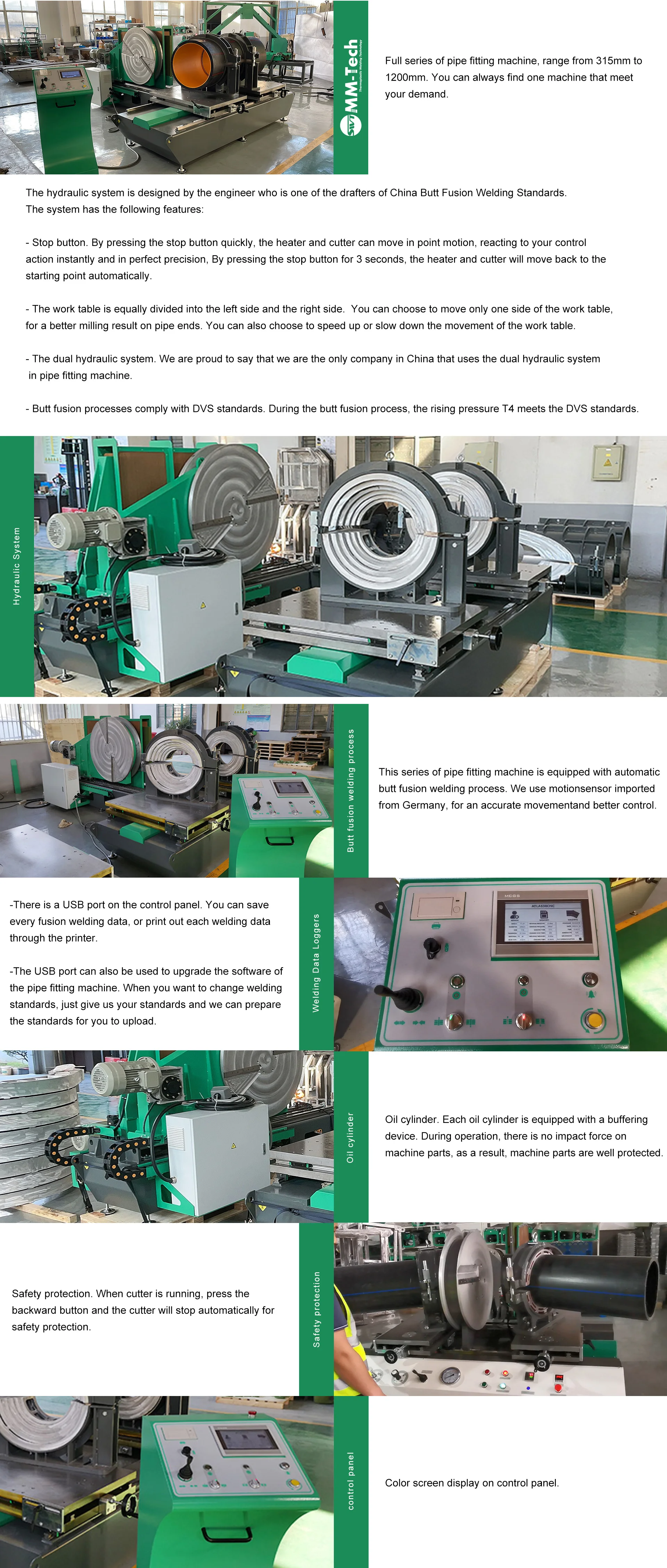 SWT-MA800 CNC 500 мм до 800 HDPE трубы многоугольная мастерская фитинг машина из Китая мм-Tech