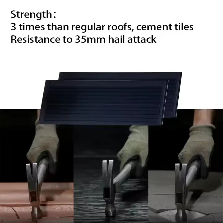 1500V 70W IP68 Protection Custom Size Household Solar System Photovoltaic Roof Tile BIPV