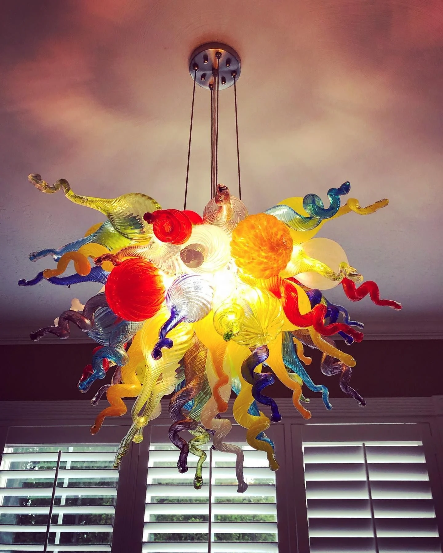 Элегантная люстра из муранского стекла в стиле Chihuly светодиодные лампочки 110-240 В освещение для спальни дома
