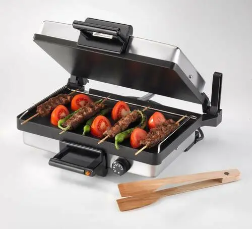 Professional Contact grill /Sandwich Grill Beef Machine pizza maker Silex Soup pot two sides heating