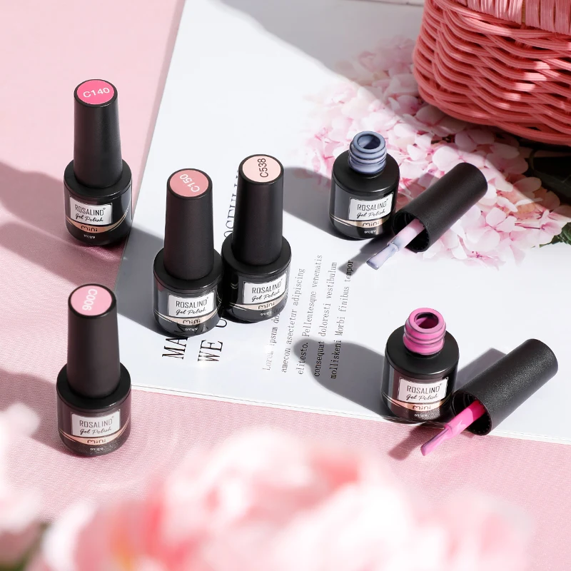 ROSALIND hot style competitive price new uv led gel nail polish 7 ml pastel color OEM gel lacquer varnish enamel for wholesale