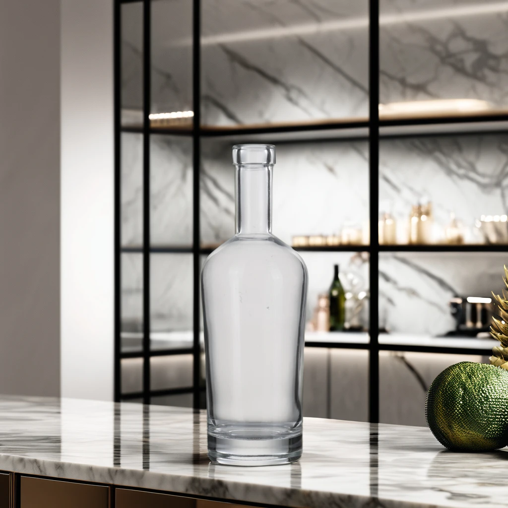 High-Performance 500ml Custom Printed Alcohol Bottles Cork Dropper Vodka Gin Rum Brandy Tequila Water Whiskey Mini 500ml Size