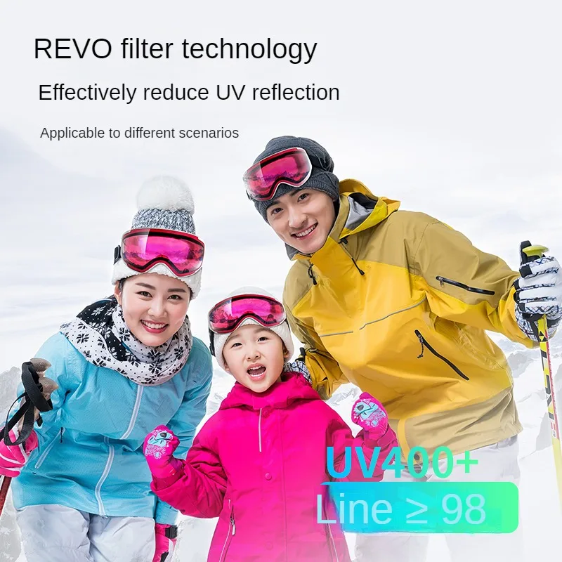 MOON Ski Glasses Parent-Child Children Adult Boys and Girls Single and Double Climbing Goggles Windproof Anti-Fog Snow Goggles