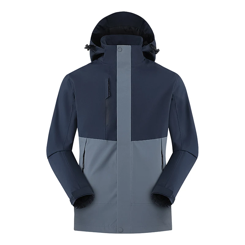 Rainwear Seamless Fusing Softshell Coat Warm Fleece Liner Waterproof Zip Up Winter Custom Outdoor Wind Breaker Men Jacket