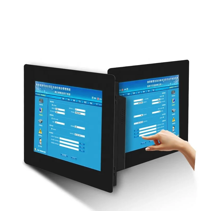 IP65 Protection IPS 10 inch Waterproof Touch Screen USB LCD Industrial Monitor For Equipment Cabinet