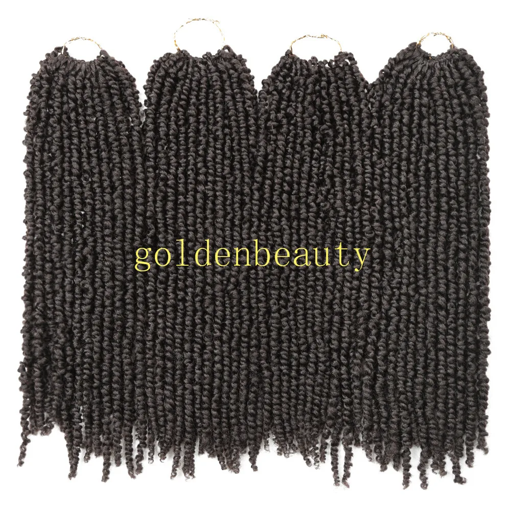 Passion Spring Twists Synthetic Crotchet Hair Extensions Ombre Crochet Braids Pre looped Fluffy Bomb Twist Braiding
