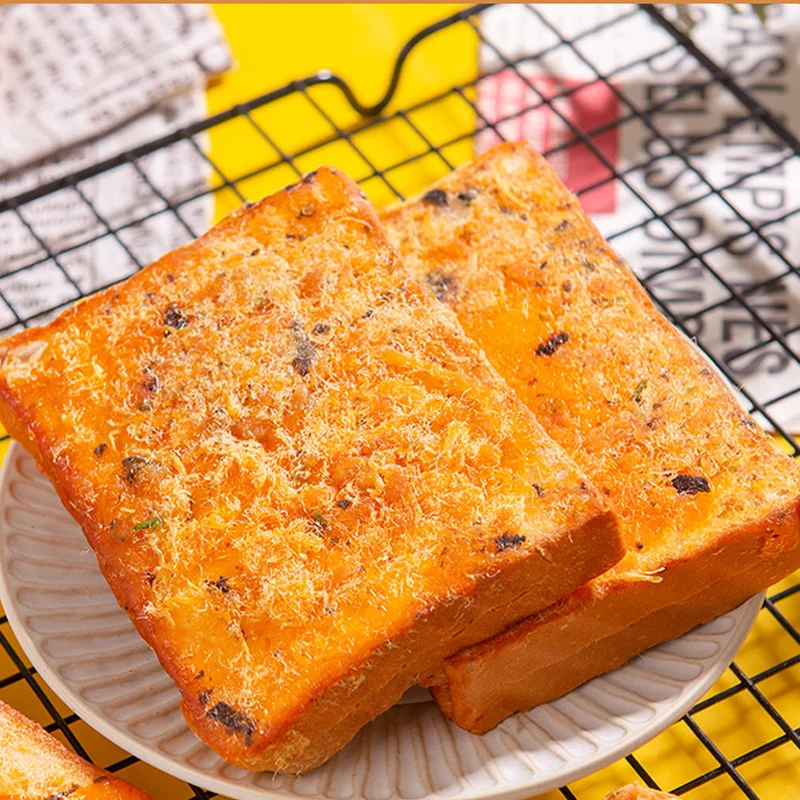 bulk healthy food breakfast substitute meat floss and seaweed bread soft bread meat floss seaweed toast squishy bread