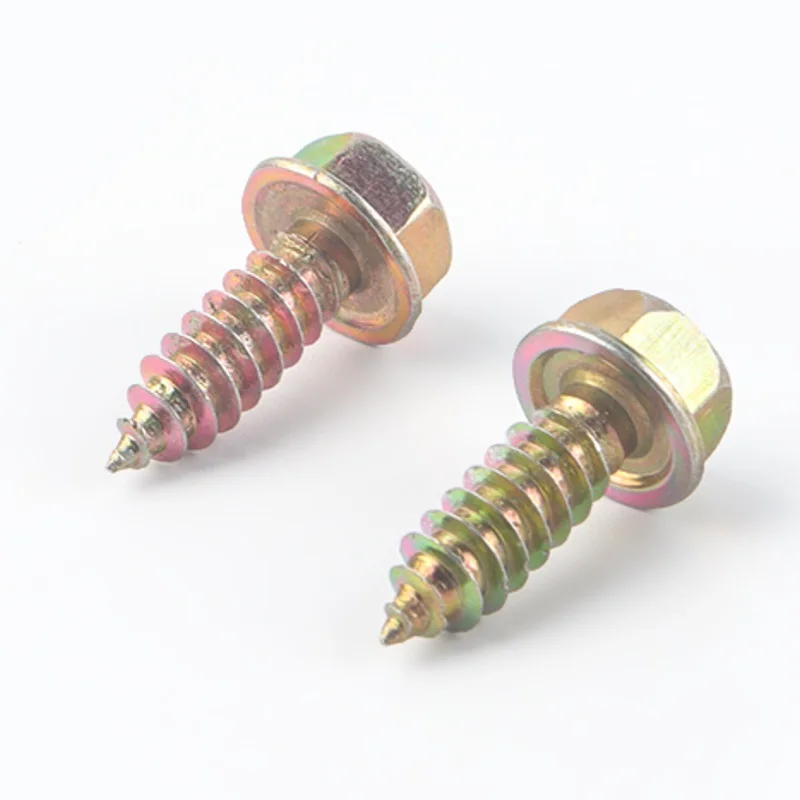 Hex Head Self Tapping Screws Factory White Yellow Zinc Plated Hex Socket Large Flat Head Self-Tapping Screw