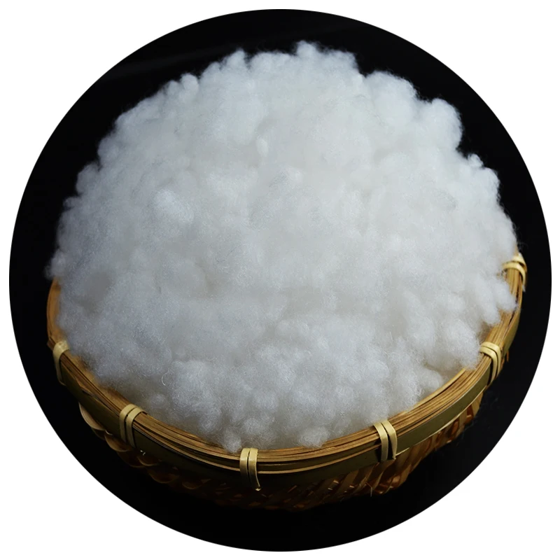 100% Polyester PP Cotton Fiber 7D Recycled Staple Siliconized Pattern Hollow Conjugated Style Use for Filling Material