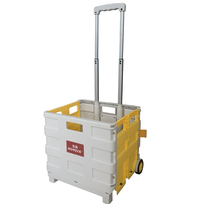 Manufacturer Wholesale  Foldable Shopping trolley carts utility rolling wheels folding supermarket carts