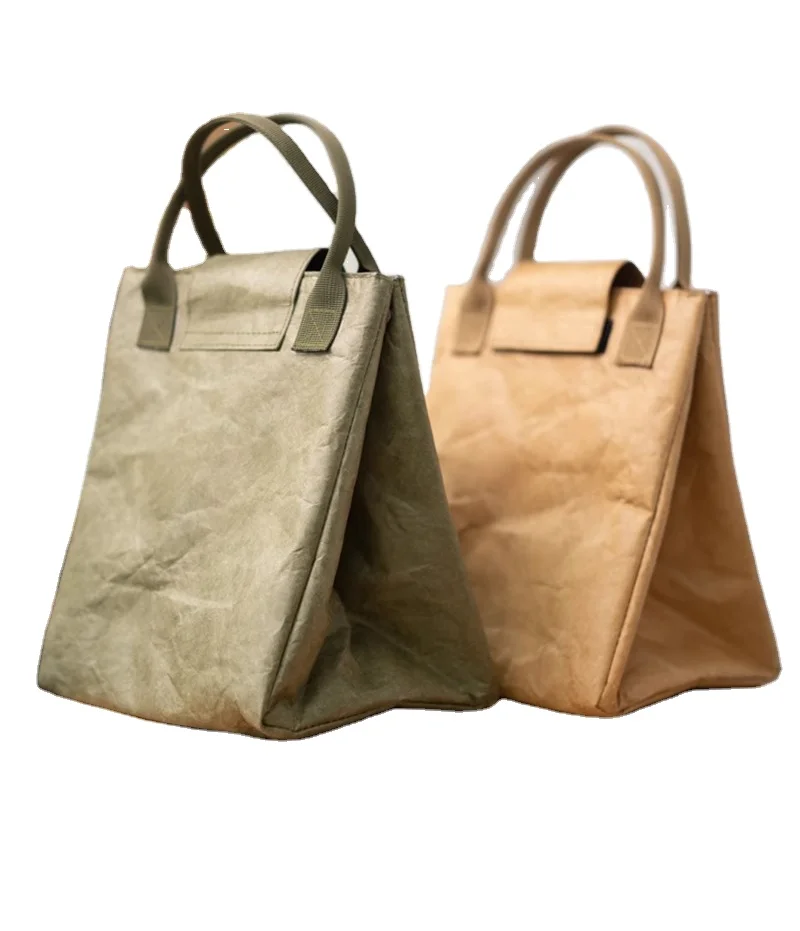 High Quality Reusable Dupont Tyvek Paper Tote Bag Waterproof Insulated Lunch Cooler for Promotional Use Eco-Friendly
