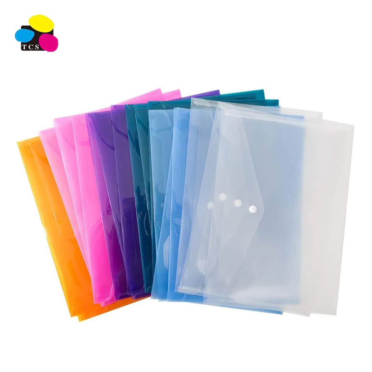 13.25 x 9.25inches snap closure Transparent Designed 24 Multicolor Reclyable Poly Plastic Envelopes