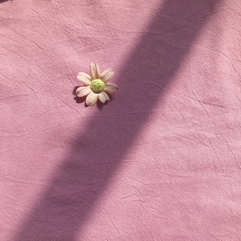 Fast delivery custom solid color clothing sand washed shirt fabric 100% cotton for garment