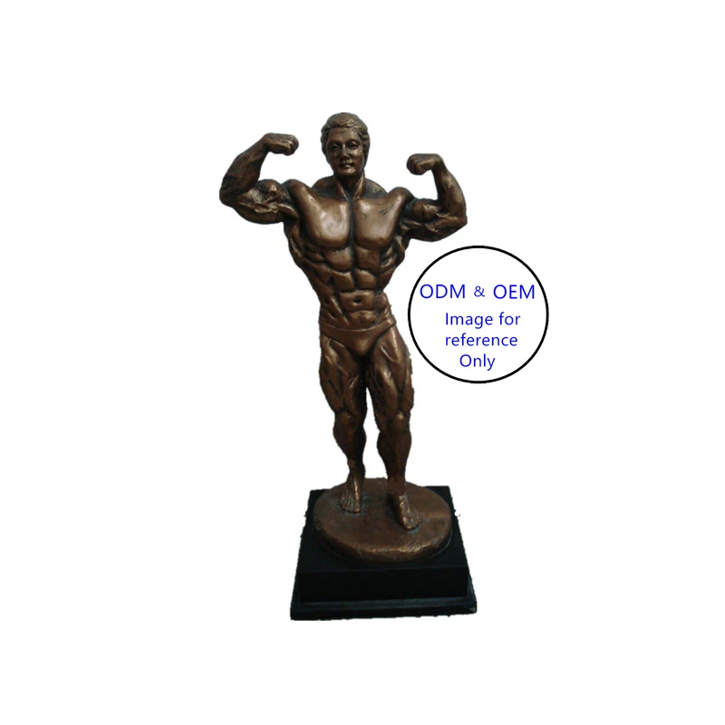 Resin Large Size Body Builder Bodybuilding Statue Trophies