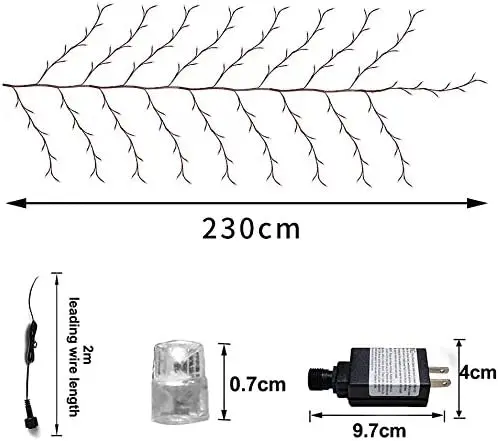 Vines with Lights Christmas Decorations Flexible DIY Willow Vine Lights 144 LEDs 7.5FT Home Decorations for Living Room Walls