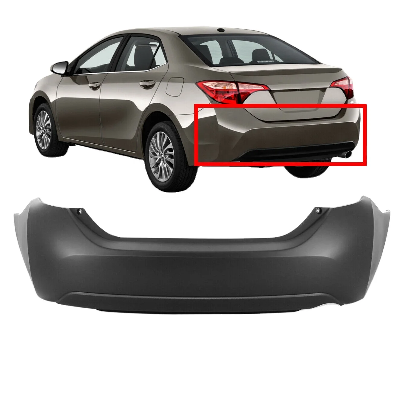 Американская версия задний бампер для 2014 2015 2016 2017 2018 2019 Toyota corolla OEM: