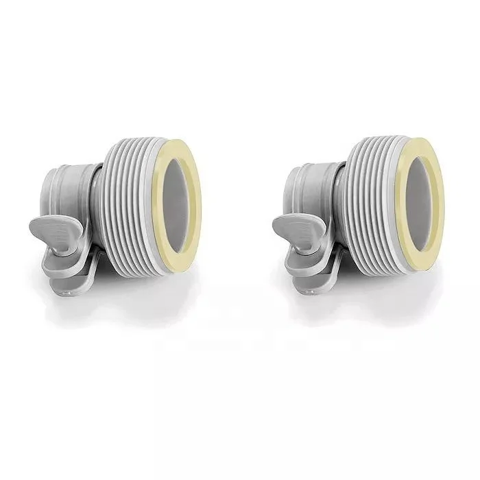
Intex 29061E Type B Intex Pool Filter Clamp on Fittings Adapter Converter Pool Accessory Pair for Large Filter Systems, 1.25Gray 