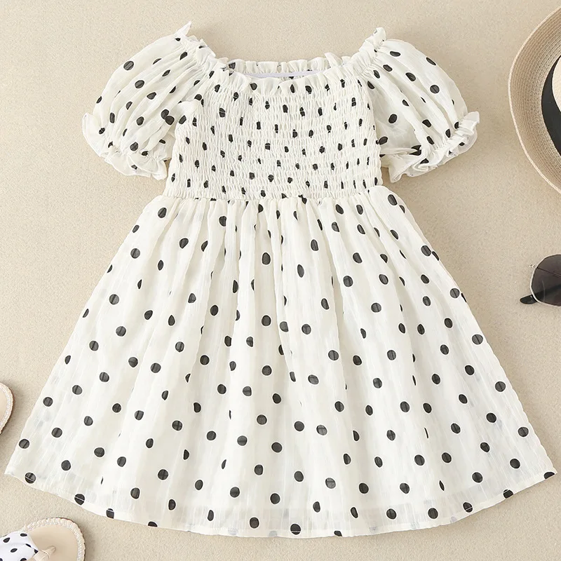 Summer 2022 Little Girl One-line One Shoulder Floral Print Dress Baby Flower Straps  Ruffle Top Tight Baby Girl Dress