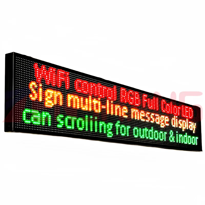 Customized New Wall Bus Shop Front Door Tile Mobile Adit Roll Message Text Picture Video Mini Rolling Led Display Screen Window