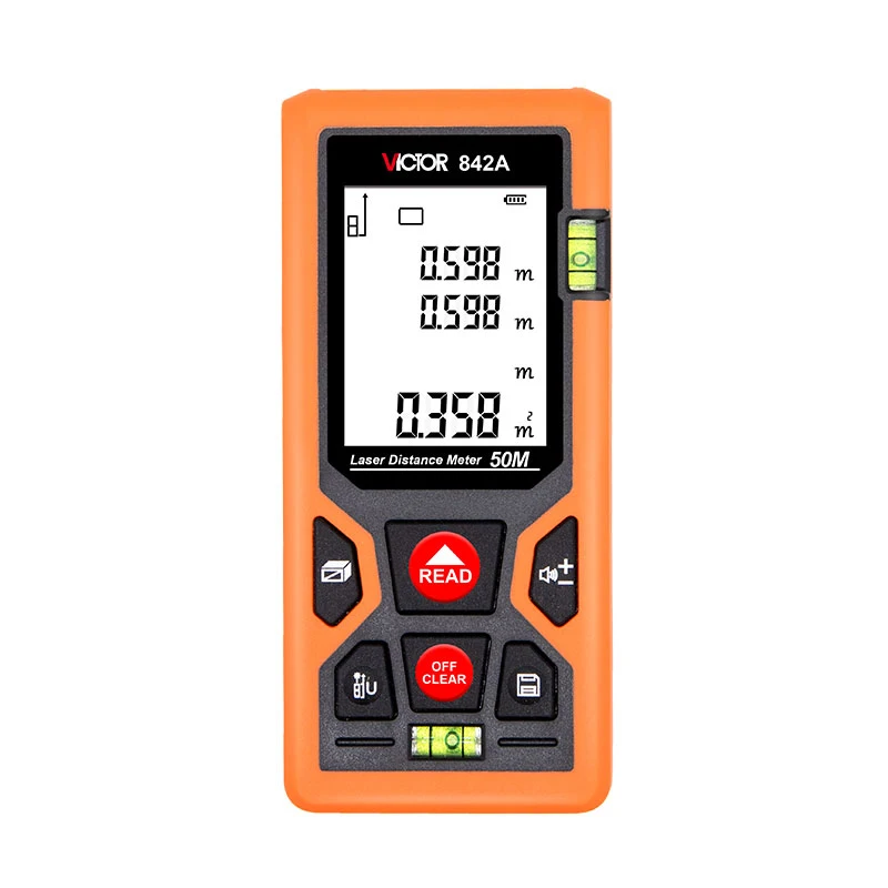 VICTOR 842A Laser Distance Meter 50m  Laser Range Finder Trena Laser Digital Tape rangefinder Measure Ruler Roulette metro Tool