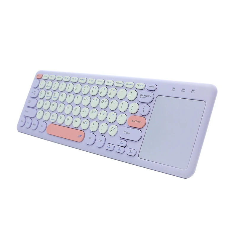 High Quality Gradient color  BT Wireless Keyboard with Touchpad for Windows Android iOS Tablet PC Smart Phone