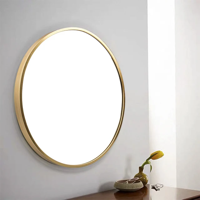 New arrival wall mounted gold framed mirror with factory wholesale price