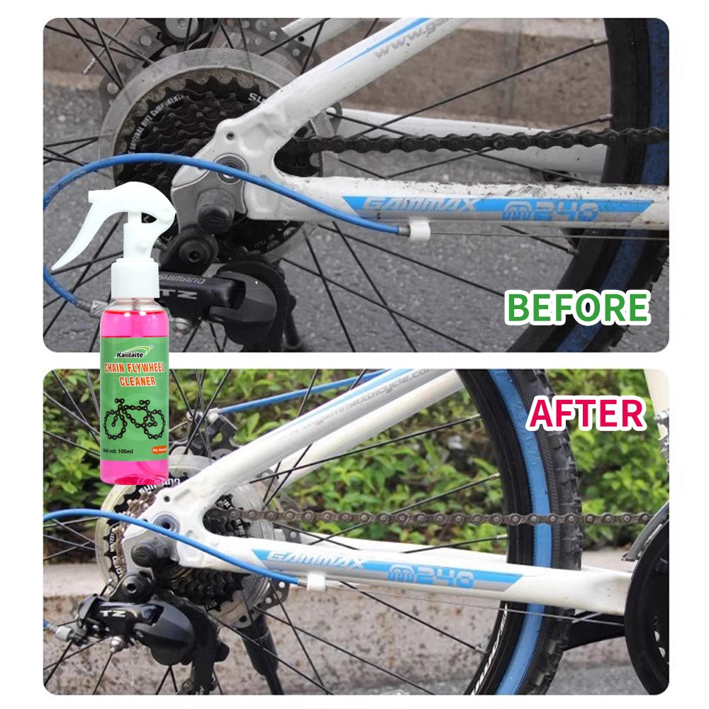 Kaiilaite 100ml Bicycle Cleaner Large Capacity Non-Corrosive Chain Cleaner Rotating Nozzle Soft Odour New Product Gift Packaging