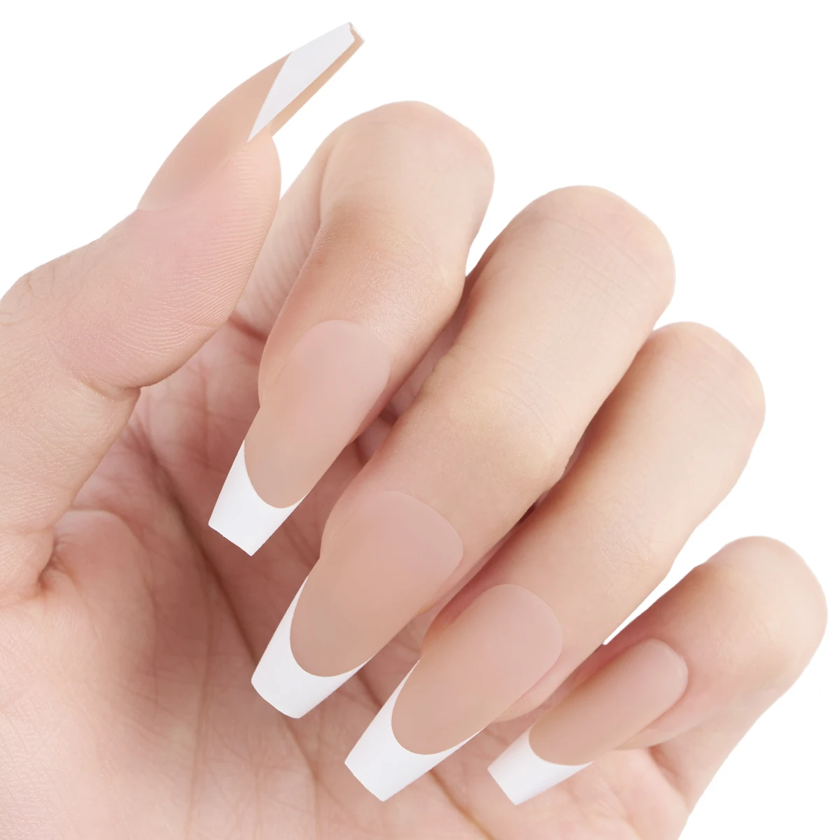 Short French White Edge Nail Sticker 2024 Patch For Wearing In Autumn And Winter High-end And Eye-catching White Nail Patch