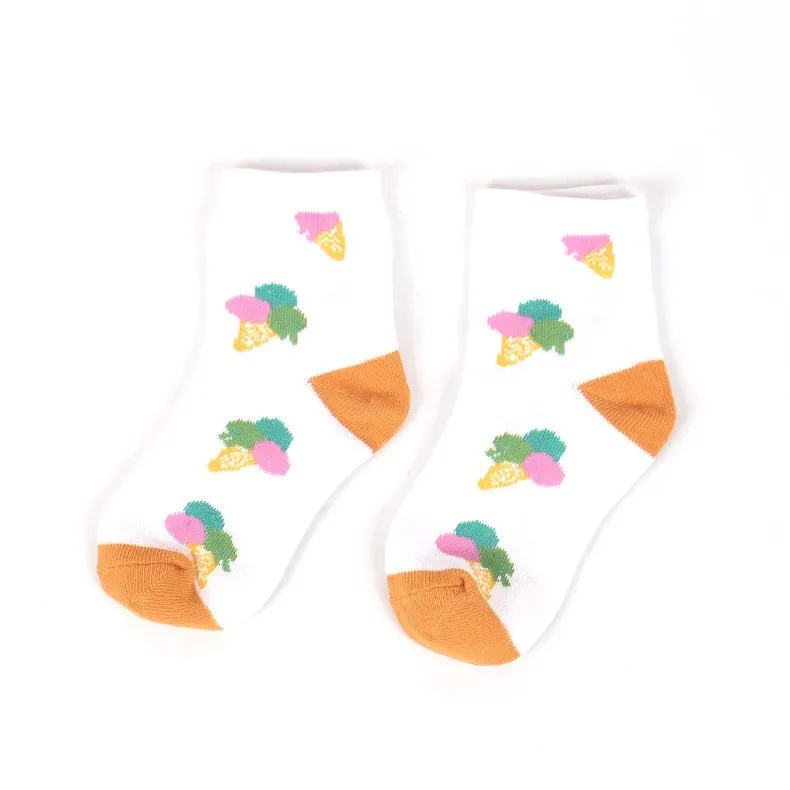 Hot Sale High Quality fashion kids socks Pure cotton cute print casual socks kids breathable sweat - absorbing sports socks kid