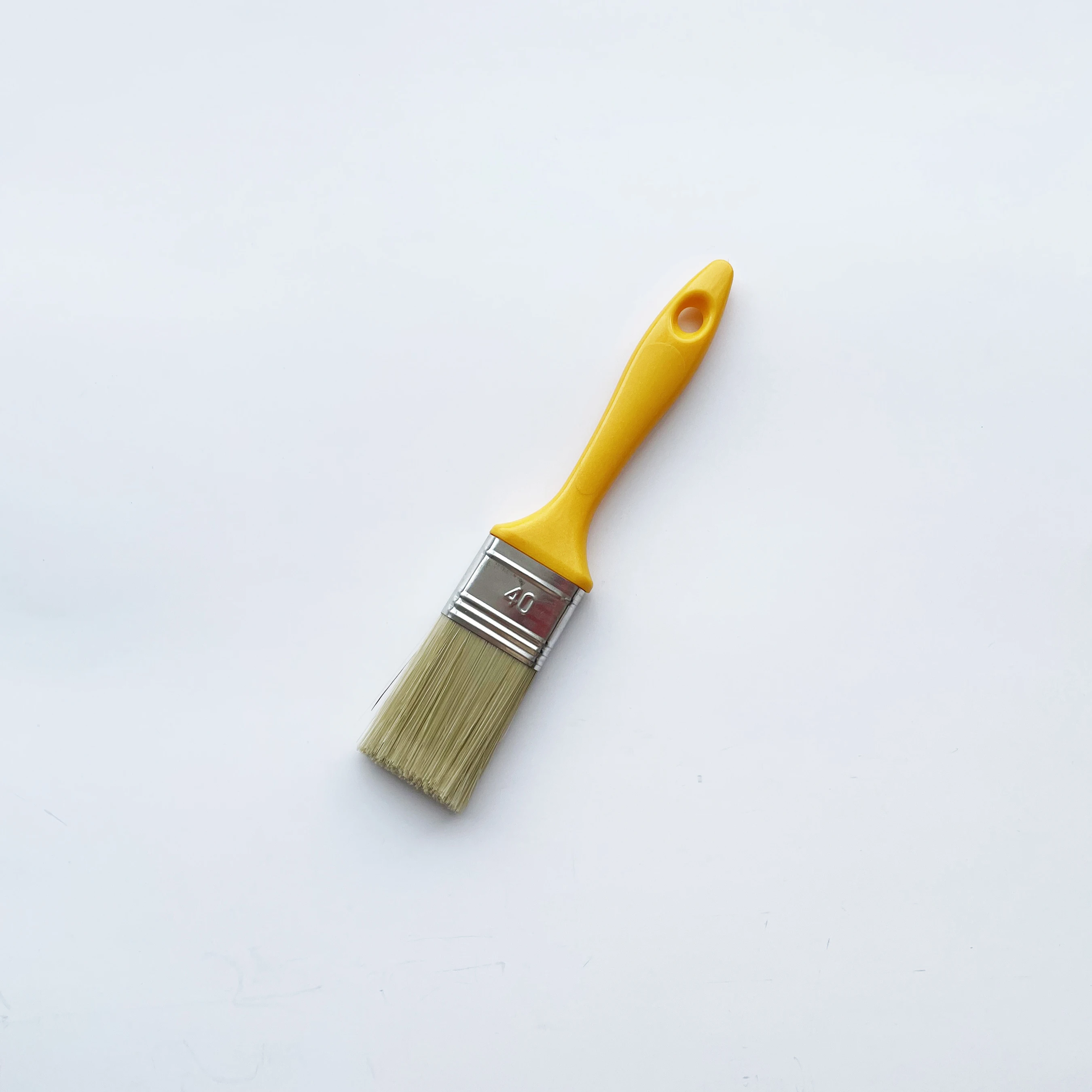 Wide Flat Bristle Stain Brushes Red Plastic Handle Paint Brush for Wall Cabinets House Touch-ups Cleaning