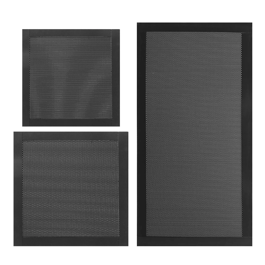 120mm 140mm Cuttable Black PVC PC Fan Dust Filter Dustproof Case Computer Mesh Cooling Ultra Fine Dustproof Cover