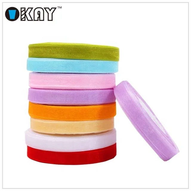 Wholesale nylon silk sheer organza ribbon for git packaging