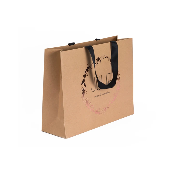 Recycled Luxury Paper Shopping Bag with Handle Custom Logo for Clothes Jewelry Shopping Gifts Packaging Bag OEM Offset Printing