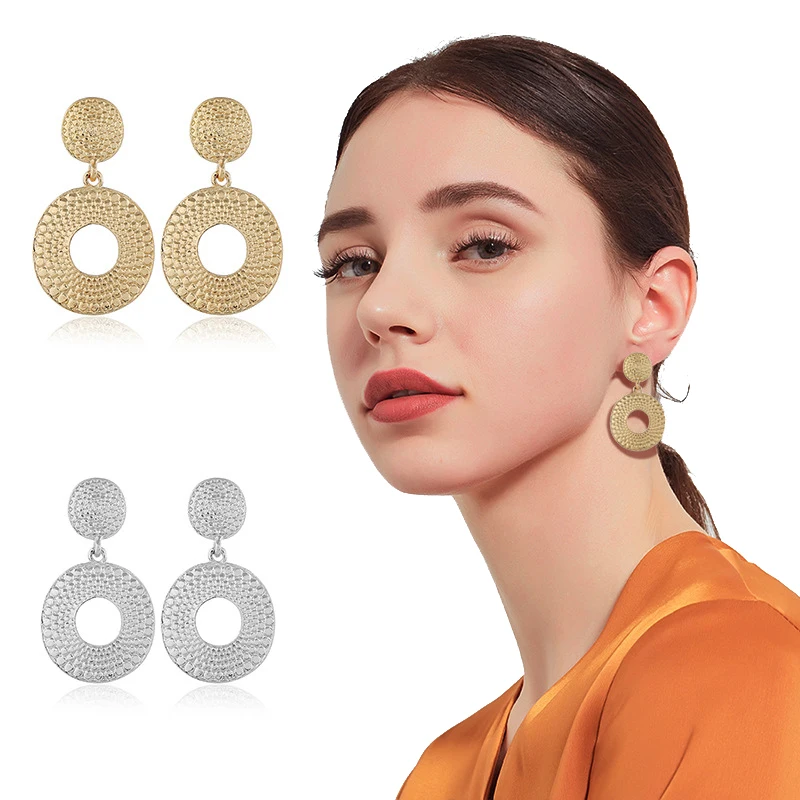 Wholesale Alloy Jewelry Main Material And Hoop Earrings Earrings Type Circle Earrings