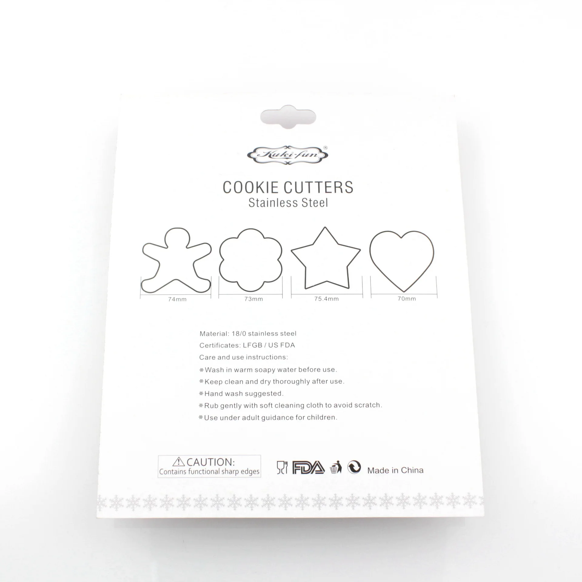 4 pcs Christmas man mini star heart shape cookies mold holiday metal stainless steel cookie cutter set