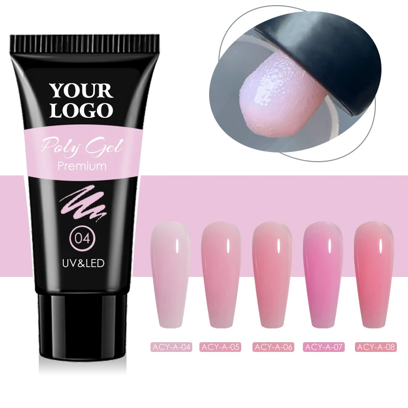 Deroi Upgrade Nude Poly Gel New Formula poly Extension nail gel builder Hema Free TPO Free Acrylic Poly Gel for Nail Extension