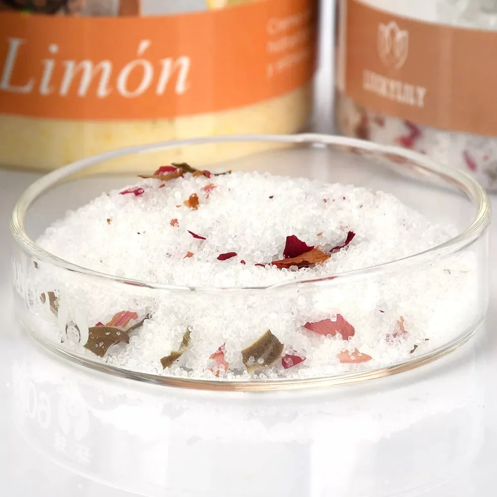 Light scent, fragrant and soothing bath exfoliating bath salt, essential oil flower bath salt