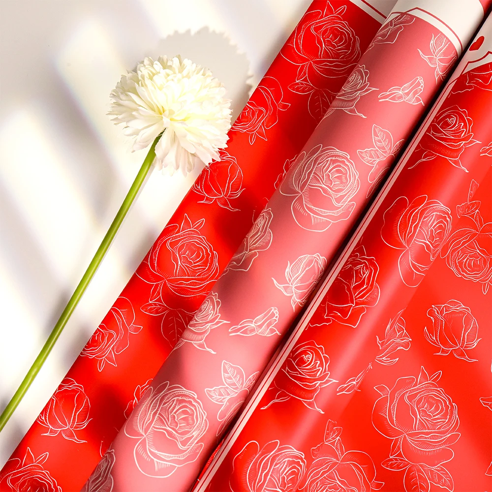 Новый водонепроницаемый бумажный сетчатый элемент розы Букет оберточная бумага Флорист поставляет новый материал