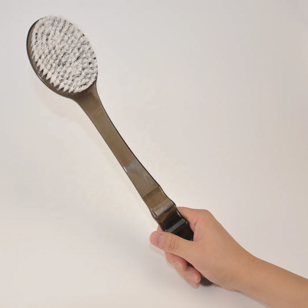 double side bath brush with plastic long Handle  back body scrubber Bath Body Cleaning plastic bath brush
