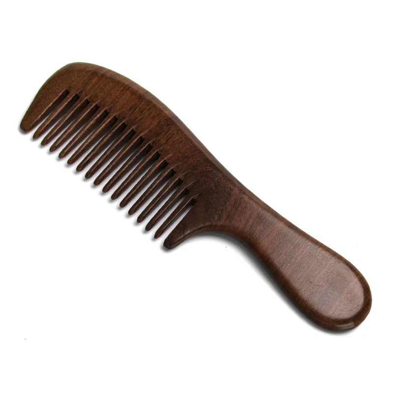 Sandalwood Hair Comb - No Static Handmade Wide Tooth Comb