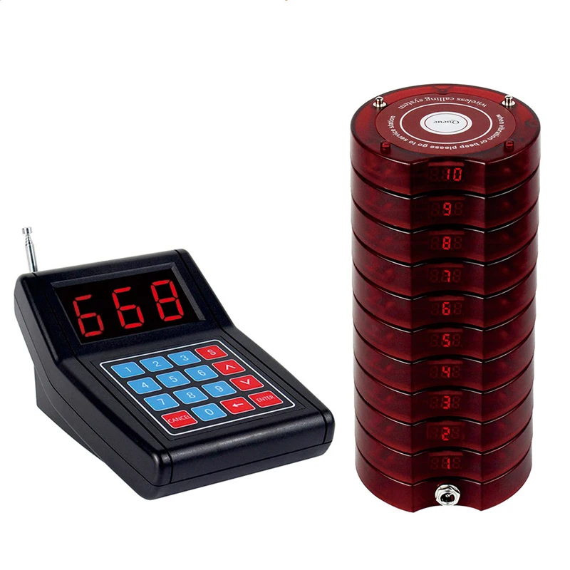 2019 Oem Wireless Guest Queue System Calling Restaurant Coaster Pager System for Restaurant